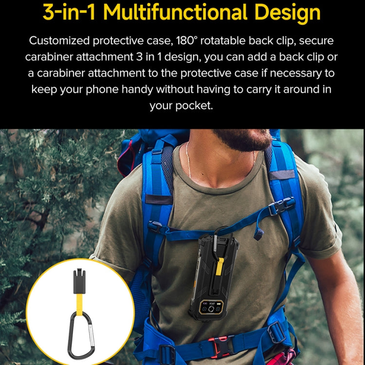 For Ulefone Armor 27 / 27 Pro / 27T / 27T Pro Ulefone Back Clip Phone Case with Carabiner(Black) - free shipping - PMC Jewellery - Order now!