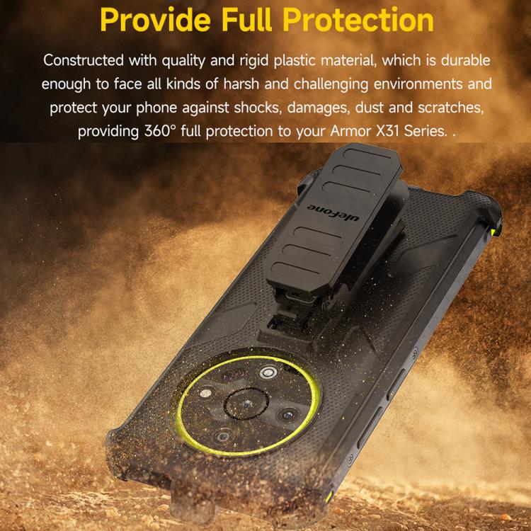 For Ulefone Armor X31 / X31 Pro Ulefone Back Clip Phone Case with Carabiner(Black) - free shipping - PMC TechLife - Order now!