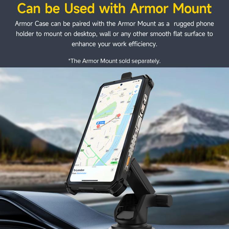 For Ulefone Armor 28 Ultra / 28 Ultra Thermal Ulefone Back Clip Phone Case with Carabiner(Black)