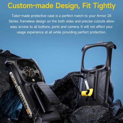 For Ulefone Armor 28 Ultra / 28 Ultra Thermal Ulefone Back Clip Phone Case with Carabiner(Black) - free shipping - PMC Jewellery - Order now!