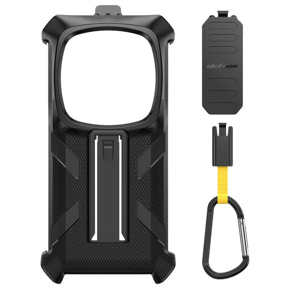 For Ulefone Armor 28 Ultra / 28 Ultra Thermal Ulefone Back Clip Phone Case with Carabiner(Black)