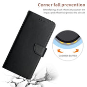 For Realme 12 5G Global Genuine Leather Fingerprint-proof Flip Phone Case(Black)