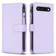 For Google Pixel 7 9 Card Slots Zipper Wallet Leather Flip Phone Case(Light Purple) - Google Cases by PMC TechLife | Online Shopping South Africa | PMC TechLife | Buy Now Pay Later Mobicred