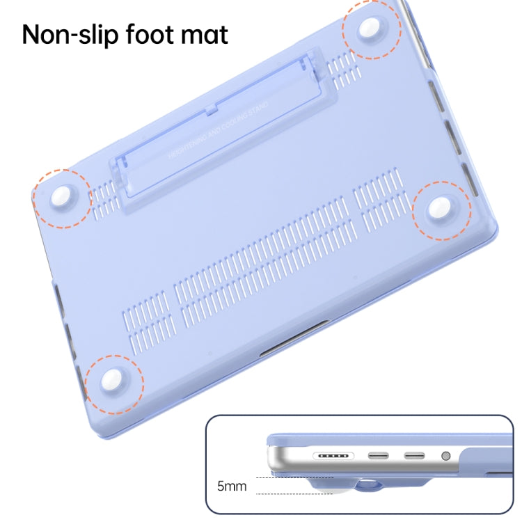 For MacBook Air 13.6 A3113 / M4 A3240 Frosted Translucent Laptop Protective Case(White)