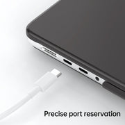 For MacBook Air 13.6 A3113 / M4 A3240 Frosted Translucent Laptop Protective Case(White)