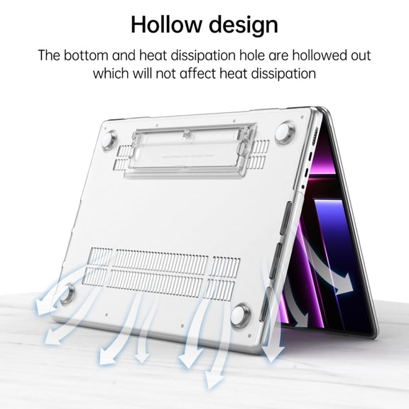 For Macbook Air 13 A1932/A2179/A2337 Frosted Translucent Laptop Protective Case(Black)