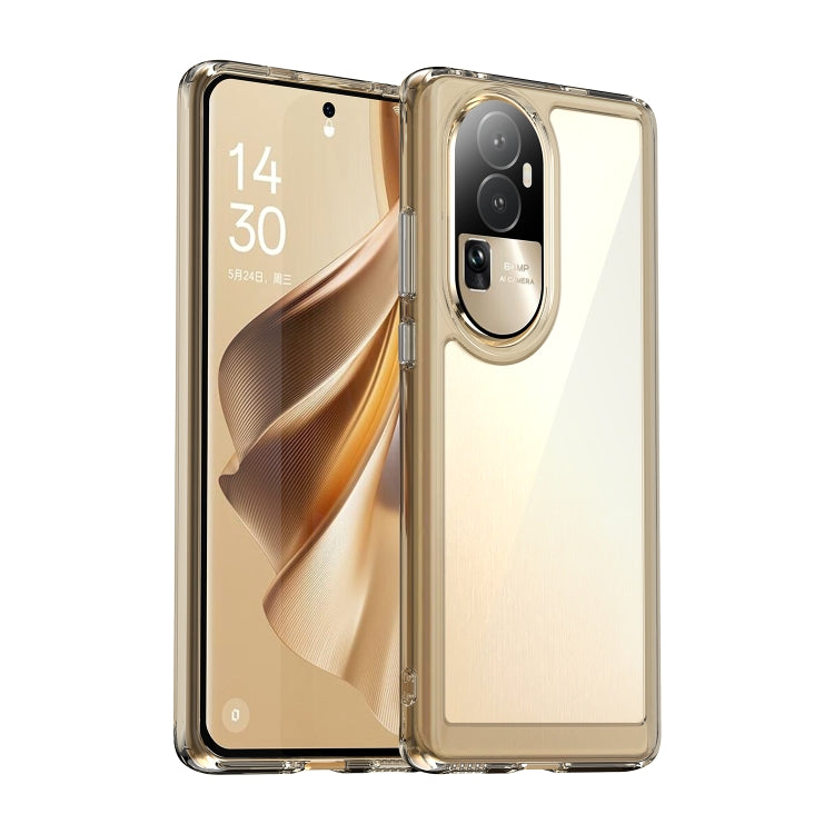 For OPPO Reno10 Pro+ Colorful Series Acrylic Hybrid TPU Phone Case(Transparent Grey) - OPPO Cases by PMC TechLife | Online Shopping South Africa | PMC TechLife | Buy Now Pay Later Mobicred