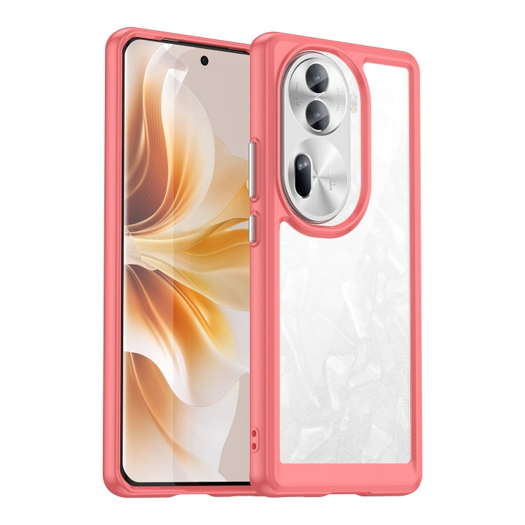 For OPPO Reno11 Pro Global Colorful Series Acrylic Hybrid TPU Phone Case(Red) - Reno11 Pro Cases by PMC TechLife | Online Shopping South Africa | PMC TechLife | Buy Now Pay Later Mobicred