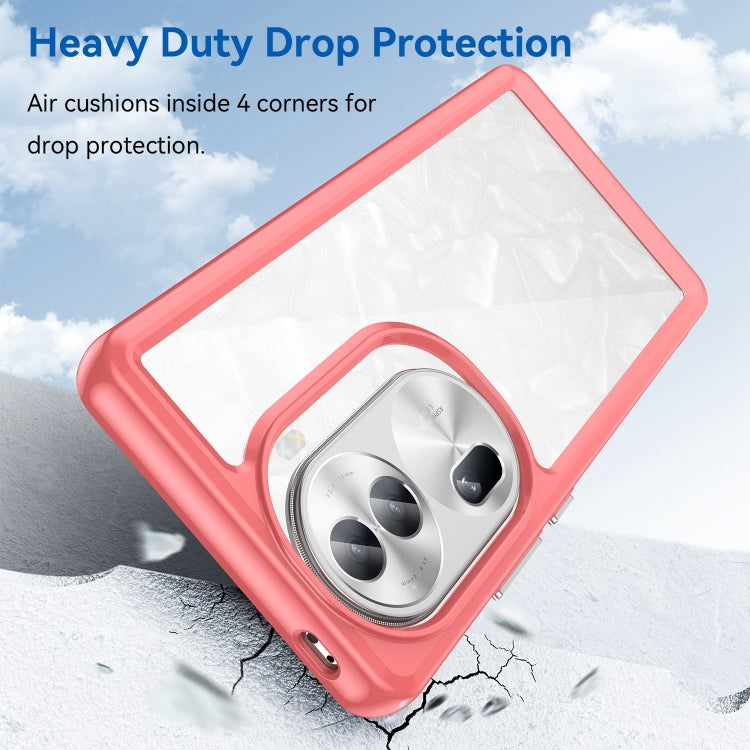 For OPPO Reno11 Pro Global Colorful Series Acrylic Hybrid TPU Phone Case(Red) - Reno11 Pro Cases by PMC TechLife | Online Shopping South Africa | PMC TechLife | Buy Now Pay Later Mobicred