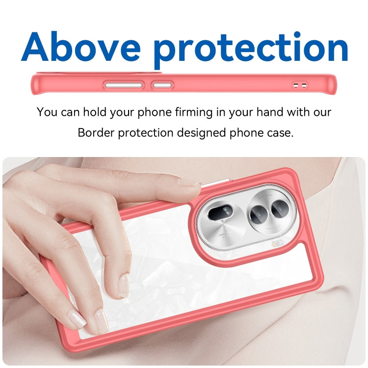 For OPPO Reno11 Pro Global Colorful Series Acrylic Hybrid TPU Phone Case(Red) - Reno11 Pro Cases by PMC TechLife | Online Shopping South Africa | PMC TechLife | Buy Now Pay Later Mobicred