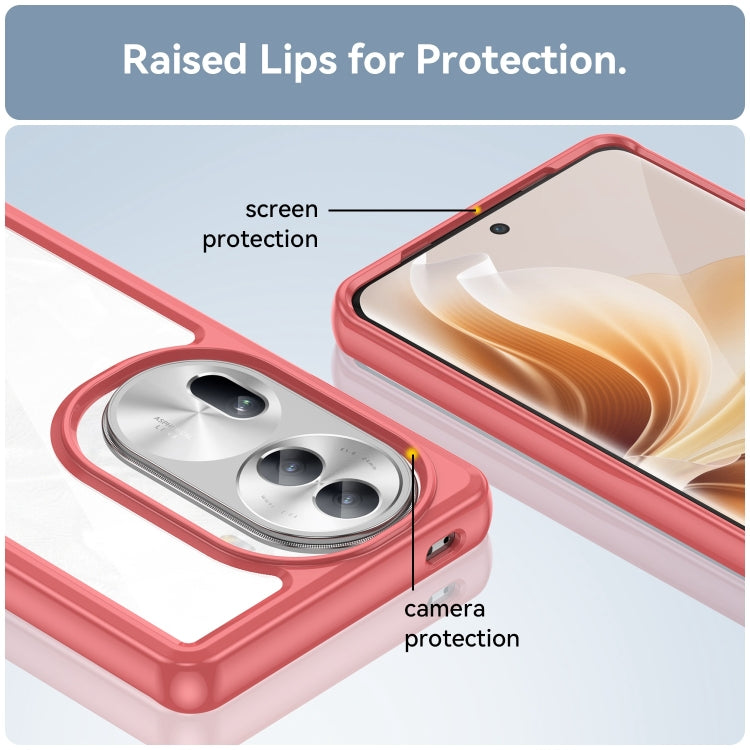 For OPPO Reno11 Pro Global Colorful Series Acrylic Hybrid TPU Phone Case(Red) - Reno11 Pro Cases by PMC TechLife | Online Shopping South Africa | PMC TechLife | Buy Now Pay Later Mobicred