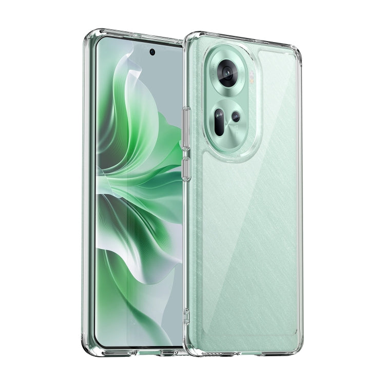 For OPPO Reno11 Global Colorful Series Acrylic Hybrid TPU Phone Case(Transparent) - Reno11 Cases by PMC TechLife | Online Shopping South Africa | PMC TechLife | Buy Now Pay Later Mobicred