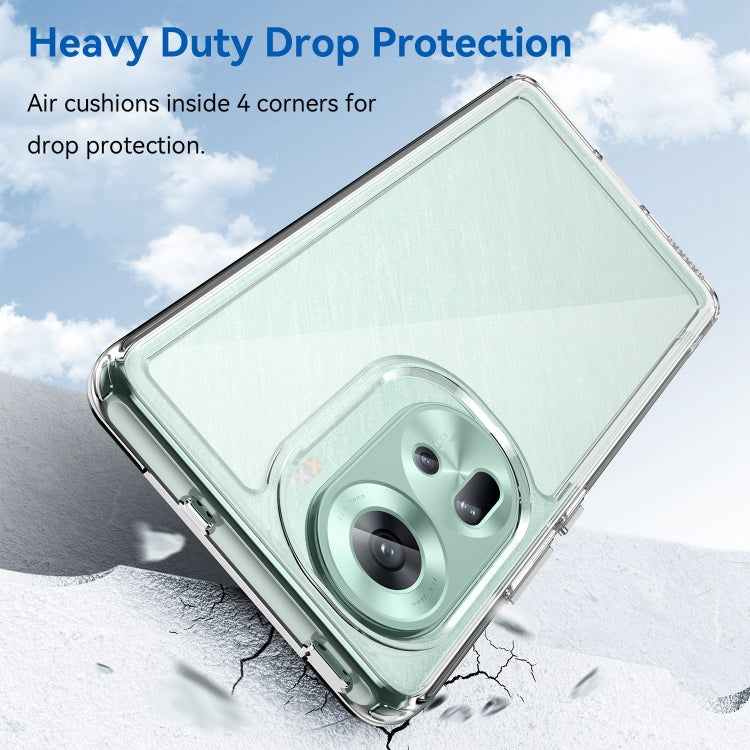 For OPPO Reno11 Global Colorful Series Acrylic Hybrid TPU Phone Case(Transparent)
