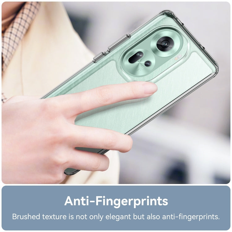 For OPPO Reno11 Global Colorful Series Acrylic Hybrid TPU Phone Case(Transparent) - Reno11 Cases by PMC TechLife | Online Shopping South Africa | PMC TechLife | Buy Now Pay Later Mobicred