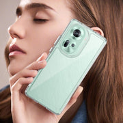 For OPPO Reno11 Global Colorful Series Acrylic Hybrid TPU Phone Case(Transparent)
