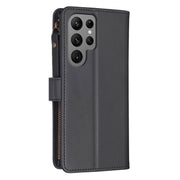 For Samsung Galaxy S24 Ultra 5G 9 Card Slots Zipper Wallet Leather Flip Phone Case(Black)