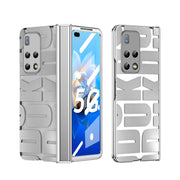 For Huawei Mate X2 Integrated Electroplating Folding Phone Case with Hinge(Silver)