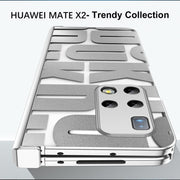 For Huawei Mate X2 Integrated Electroplating Folding Phone Case with Hinge(Silver)