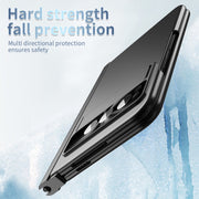 For Google Pixel Fold Integrated Electroplating Pen Slot Folding Phone Case with Stylus(Black)
