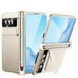 For Google Pixel Fold Integrated Electroplating Pen Slot Folding Phone Case with Stylus(Gold) - Google Cases by PMC TechLife | Online Shopping South Africa | PMC TechLife | Buy Now Pay Later Mobicred
