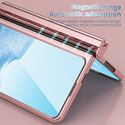 For Google Pixel Fold Integrated Electroplating PC Folding Phone Case(Pink)