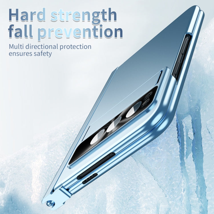 For Google Pixel Fold Integrated Electroplating PC Folding Phone Case(Blue)