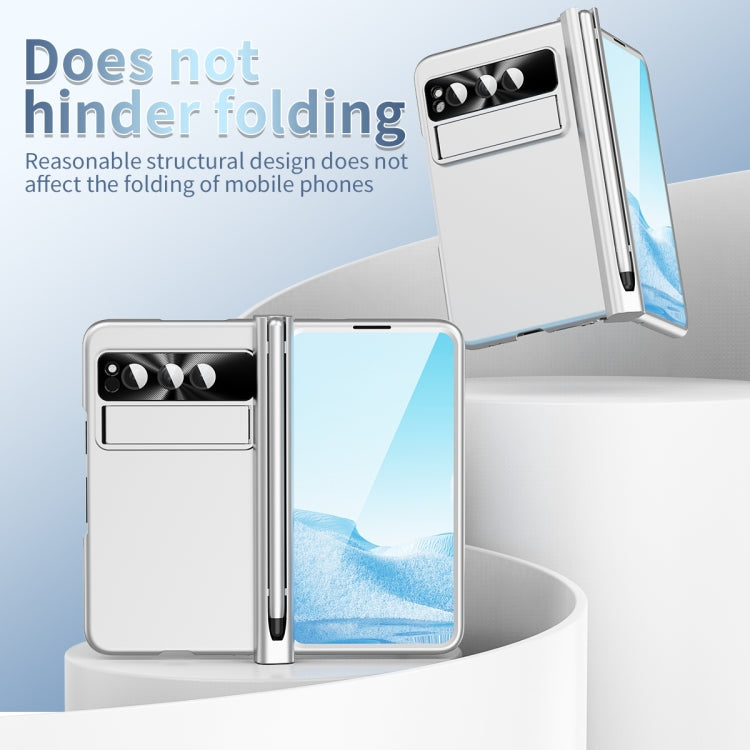 For Google Pixel Fold Integrated Electroplating PC Folding Phone Case(Silver)
