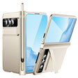 For Google Pixel Fold Integrated Electroplating Pen Slot Double Hinge Folding Phone Case with Stylus(Gold) - free shipping - PMC TechLife - Order now!