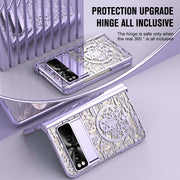 For Google Pixel Fold Mechanical Legend Integrated Electroplating All-inclusive Phone Case(Purple)