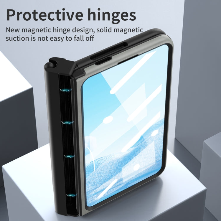 For Google Pixel Fold Integrated Napa Texture All-inclusive Phone Case with Pen Slot(White) - Google Cases by PMC TechLife | Online Shopping South Africa | PMC TechLife | Buy Now Pay Later Mobicred