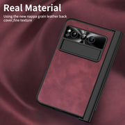 For Google Pixel Fold Integrated Napa Texture All-inclusive Phone Case with Pen Slot(Red)
