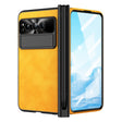 For Google Pixel Fold Integrated Napa Texture All-inclusive Phone Case with Pen Slot(Yellow) - Google Cases by PMC TechLife | Online Shopping South Africa | PMC TechLife | Buy Now Pay Later Mobicred