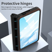 For Google Pixel Fold Integrated Napa Texture All-inclusive Phone Case with Pen Slot(Coffee)