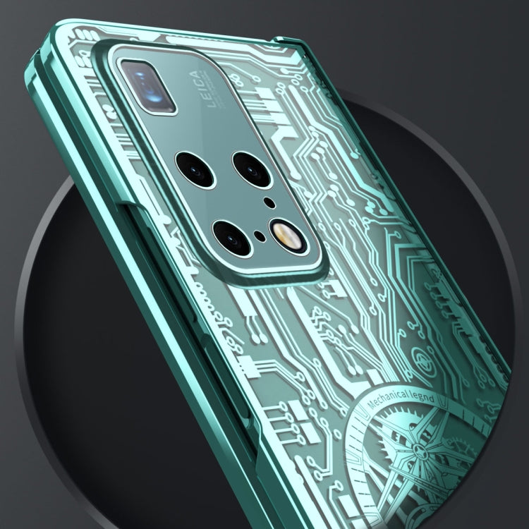 For Huawei Mate X2 Mechanical Legend Integrated Electroplating All-inclusive Phone Case(Green) - Huawei Cases by PMC TechLife | Online Shopping South Africa | PMC TechLife | Buy Now Pay Later Mobicred