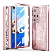 For Huawei Mate X2 Mechanical Legend Integrated Electroplating All-inclusive Phone Case(Rose Gold)