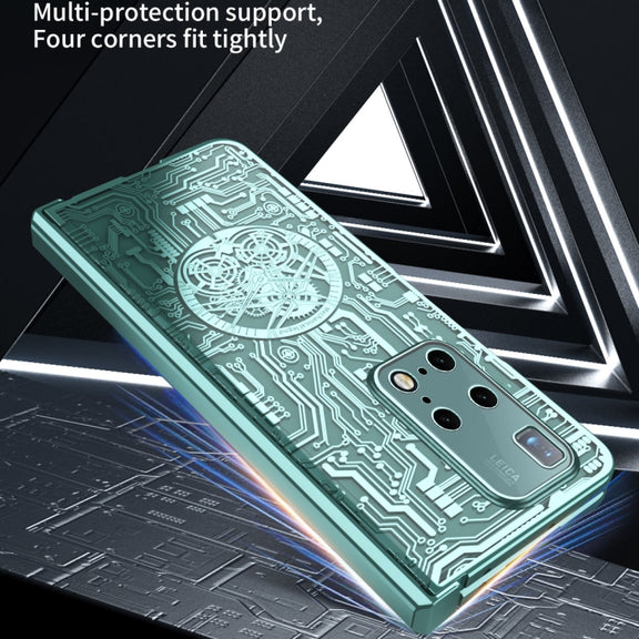 For Huawei Mate X2 Mechanical Legend Integrated Electroplating All-inclusive Phone Case(Champagne Gold)