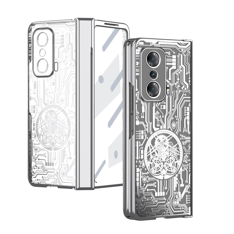 For Honor Magic V Mechanical Legend Integrated Electroplating All-inclusive Phone Case(Silver) - Honor Cases by PMC TechLife | Online Shopping South Africa | PMC TechLife | Buy Now Pay Later Mobicred