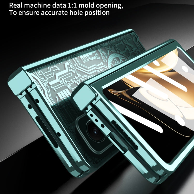 For Honor Magic V Mechanical Legend Integrated Electroplating All-inclusive Phone Case(Blue) - Honor Cases by PMC TechLife | Online Shopping South Africa | PMC TechLife | Buy Now Pay Later Mobicred