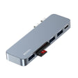 Yesido HB10 6 in 1 USB-C / Type-C Ports Multifunctional Docking Station HUB Adapter - USB HUB by Yesido | Online Shopping South Africa | PMC TechLife | Buy Now Pay Later Mobicred