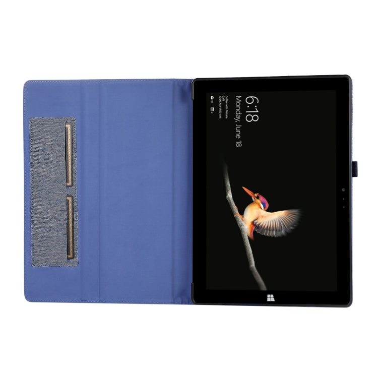For Microsoft Surface Pro 4/5/6/7 Fabric Leather Tablet Case(Rose Red)