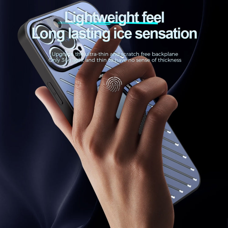 For iPhone 12 R-JUST RJ57 CD Pattern MagSafe Cooling Phone Case(Black) - iPhone 12 / 12 Pro Cases by R-JUST | Online Shopping South Africa | PMC TechLife | Buy Now Pay Later Mobicred