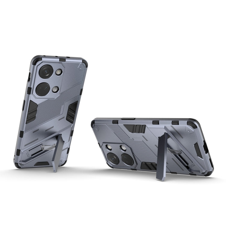 For OnePlus Ace 2V Punk Armor 2 in 1 PC + TPU Phone Case with Holder(Grey) - OnePlus Cases by PMC TechLife | Online Shopping South Africa | PMC TechLife | Buy Now Pay Later Mobicred