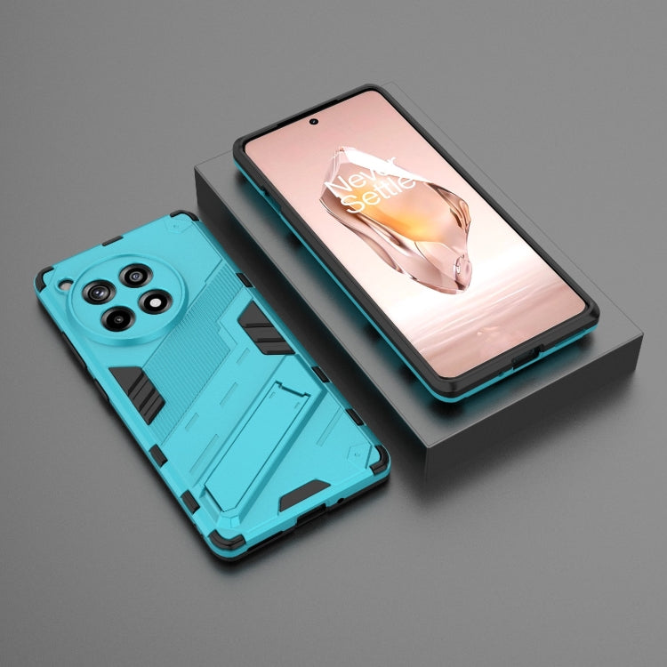For OnePlus Ace 3 5G Punk Armor 2 in 1 PC + TPU Phone Case with Holder(Blue) - OnePlus Cases by PMC TechLife | Online Shopping South Africa | PMC TechLife | Buy Now Pay Later Mobicred