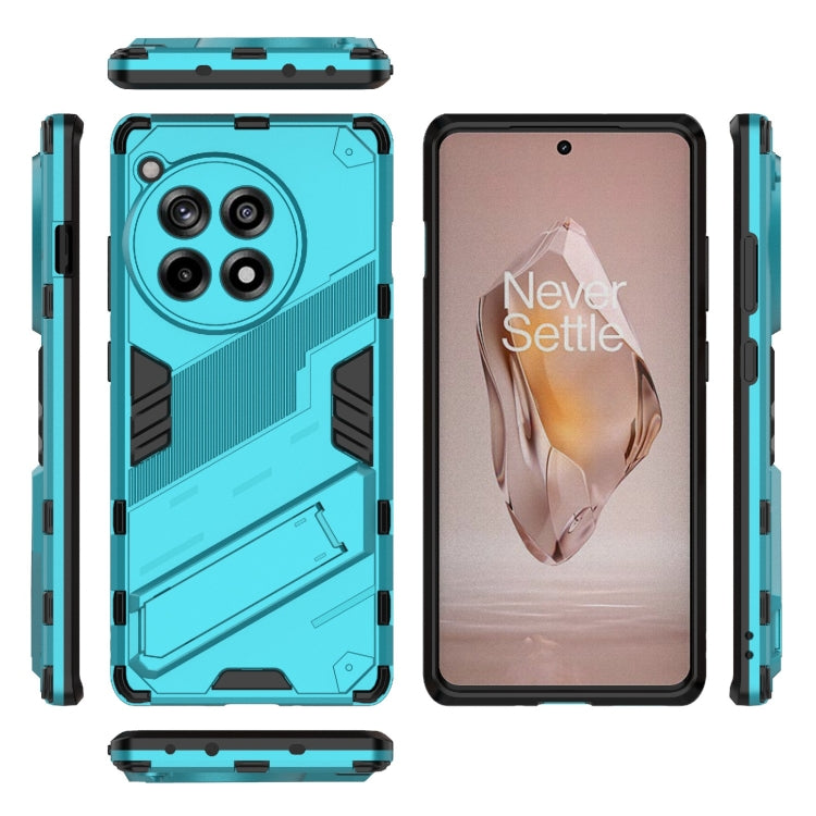 For OnePlus Ace 3 5G Punk Armor 2 in 1 PC + TPU Phone Case with Holder(Blue) - OnePlus Cases by PMC TechLife | Online Shopping South Africa | PMC TechLife | Buy Now Pay Later Mobicred