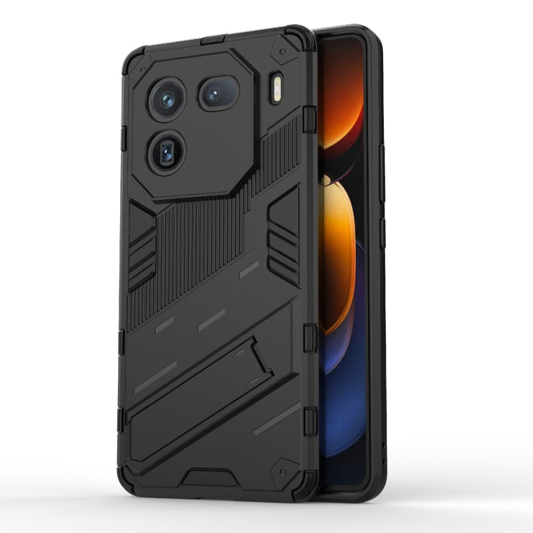 For vivo iQOO 12 5G Punk Armor 2 in 1 PC + TPU Phone Case with Holder(Black) - iQOO 12 Cases by PMC TechLife | Online Shopping South Africa | PMC TechLife
