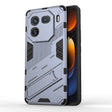 For vivo iQOO 12 5G Punk Armor 2 in 1 PC + TPU Phone Case with Holder(Grey) - iQOO 12 Cases by PMC TechLife | Online Shopping South Africa | PMC TechLife