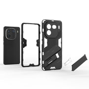 For vivo iQOO 12 5G Punk Armor 2 in 1 PC + TPU Phone Case with Holder(Green)