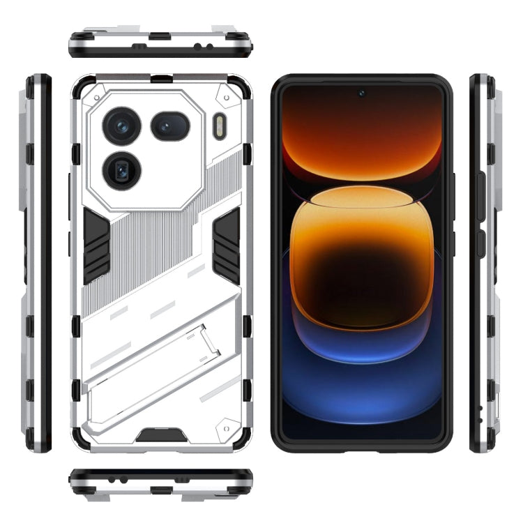 For vivo iQOO 12 5G Punk Armor 2 in 1 PC + TPU Phone Case with Holder(White) - vivo Cases by PMC TechLife | Online Shopping South Africa | PMC TechLife | Buy Now Pay Later Mobicred