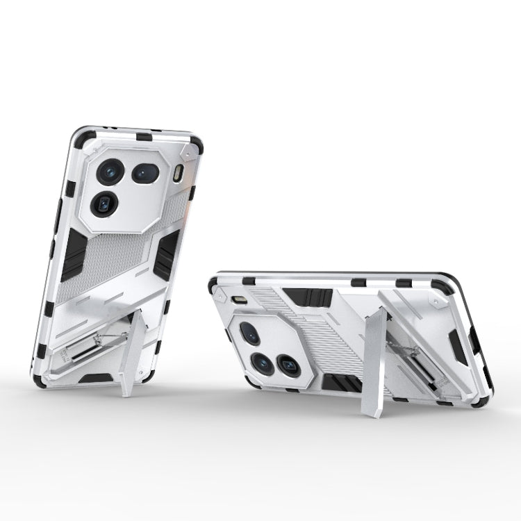 For vivo iQOO 12 5G Punk Armor 2 in 1 PC + TPU Phone Case with Holder(White) - vivo Cases by PMC TechLife | Online Shopping South Africa | PMC TechLife | Buy Now Pay Later Mobicred