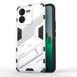 For vivo iQOO Z9 5G Punk Armor 2 in 1 PC + TPU Phone Case with Holder(White) - vivo Cases by PMC TechLife | Online Shopping South Africa | PMC TechLife